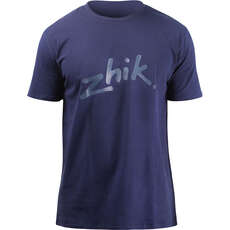 T-Shirt En Coton Zhik - Bleu Marine - Ate-0730 T-Shirt En Coton Zhik - Bleu Marine - Ate-0730