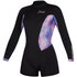 Mystic Womens Diva 2 / 2Mm B-Zip Longarm Shorty Combinaison - Noir / Violet 200072