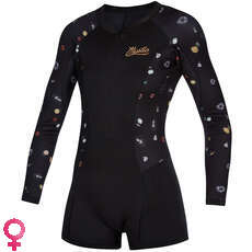 Mystic Womens Diva 2 / 2Mm F-Zip Longarm Shorty Combinaison - Noir 200071 Mystic Womens Diva 2 / 2Mm F-Zip Longarm Shorty Combinaison - Noir 200071