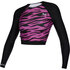 Mystic Womens Diva Longsleeve Crop Rash - Noir / Rose 210269