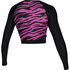 Mystic Womens Diva Longsleeve Crop Rash - Noir / Rose 210269