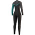Mystic Womens Diva 4 / 3Mm Front Zip Combinaison - Noir / Menthe 210076