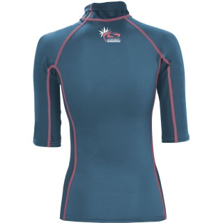 Gilet Rash Femme Sola Manches Courtes - Bleu / Rose A1742