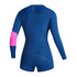 Combinaison De Plongée Mystic Femmes Lunar 2/2Mm Front-Zip Longarm Shorty - Summer Blue