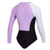 Mystic Womens Jayde Maillot De Bain À Manches Longues Rashvest - Lilas Pastel 220291