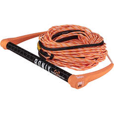 Ronix Womens Combo Hide Grip 1-In Diameter Avec Corde De 70 Pieds - Pêche/blanc