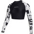 Mystic Womens Jayde Long Crop Rashvest - Blanc Cassé 230158