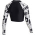 Mystic Womens Jayde Long Crop Rashvest - Blanc Cassé 230158
