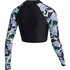 Mystic Womens Jayde Long Crop Rashvest - Noir 230158