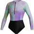 Mystic Womens Jayde Maillot De Bain À Manches Longues 2024 - Violet/vert 240181