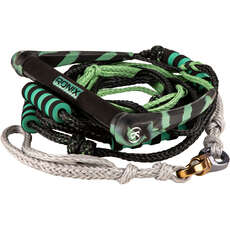 Corde De Surf Élastique En Silicone Ronix Spinner Bungee À 4 Sections Avec Poignée - Jade/noir