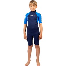 Combinaison Shorty Gul Junior G-Force Natur 3/2 Mm - Bleu Marine/Bleu Gf3307 Combinaison Shorty Gul Junior G-Force Natur 3/2 Mm - Bleu Marine/Bleu Gf3307