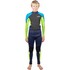 Combinaison Gul Junior Response 3/2 Mm À Fermeture Éclair Dorsale - Marine/Citron Vert Re1322