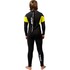Combinaison Gul Junior Response Natur 3/2 Mm À Fermeture Éclair Dorsale 2026 - Noir/Citron Vert Re1322