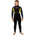 Combinaison Gul Junior Response Natur 3/2 Mm À Fermeture Éclair Dorsale 2026 - Noir/Citron Vert Re1322