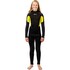 Combinaison Gul Junior Response Natur 3/2 Mm À Fermeture Éclair Dorsale 2026 - Noir/Citron Vert Re1322