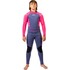 Combinaison De Plongée Gul Junior Response Natur 3/2 Mm À Fermeture Éclair Dorsale 2026 - Bleu/Rose Re1322