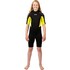 Combinaison De Plongée Courte Gul Junior Response Natur 3/2 Mm 2026 - Noir/Citron Vert Re3322