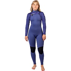 Combinaison De Plongée Gul Echo Natur 3/2 Mm À Fermeture Éclair Poitrine Flatlock Pour Femme 2026 - Bleu/Nœud Papillon Re1328
