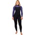 Combinaison De Plongée Gul Flexor Yulex 4/3 Mm Bs À Fermeture Éclair Dorsale Pour Femme - Noire / Tye Bird Fx1223
