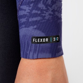 Combinaison De Plongée Gul Flexor Yulex 4/3 Mm Bs À Fermeture Éclair Dorsale Pour Femme - Noire / Tye Bird Fx1223