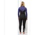 Combinaison De Plongée Gul Flexor Yulex 4/3 Mm Bs À Fermeture Éclair Sur La Poitrine Pour Femme - Noir / Tie Bird Fx1226