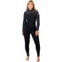 Combinaison De Plongée Gul Flexor Yulex 4/3 Mm Bs À Fermeture Éclair Sur La Poitrine Pour Femme - Noir / Palmier Dispersé Fx1226