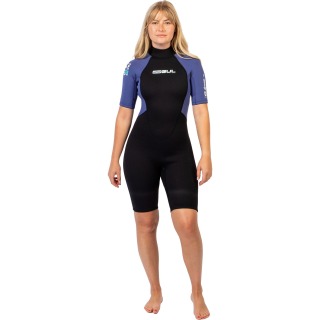 Combinaison Shorty Gul G-Force Natur 3 Mm Pour Femme 2026 - Noir/Bleu Gf3306