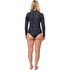 Combinaison De Plongée Gul Luna7 Yulex 2 Mm Pour Femme, Collection Printemps 2026 - Noir/Scatterpalm La4304