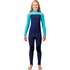Combinaison De Plongée Gul Junior Flexor Yulex 5/4 Mm À Fermeture Éclair Dorsale 2026 - Bleu/Cyan Fx1230