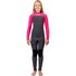 Combinaison De Plongée Gul Junior Flexor Yulex 5/4 Mm À Fermeture Éclair Dorsale 2026 - Gris/Rose Fx1230