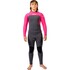Combinaison De Plongée Gul Junior Flexor Yulex 5/4 Mm À Fermeture Éclair Dorsale 2026 - Gris/Rose Fx1230