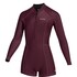 Combinaison Printemps Mystic Lunar 2/2 Mm À Fermeture Éclair Avant Pour Femme - Rouge Bordeaux 260070