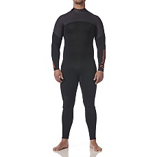 Combinaison Typhoon Essential 3/2 Mm À Fermeture Éclair Dorsale 2027 - Noir/Solar