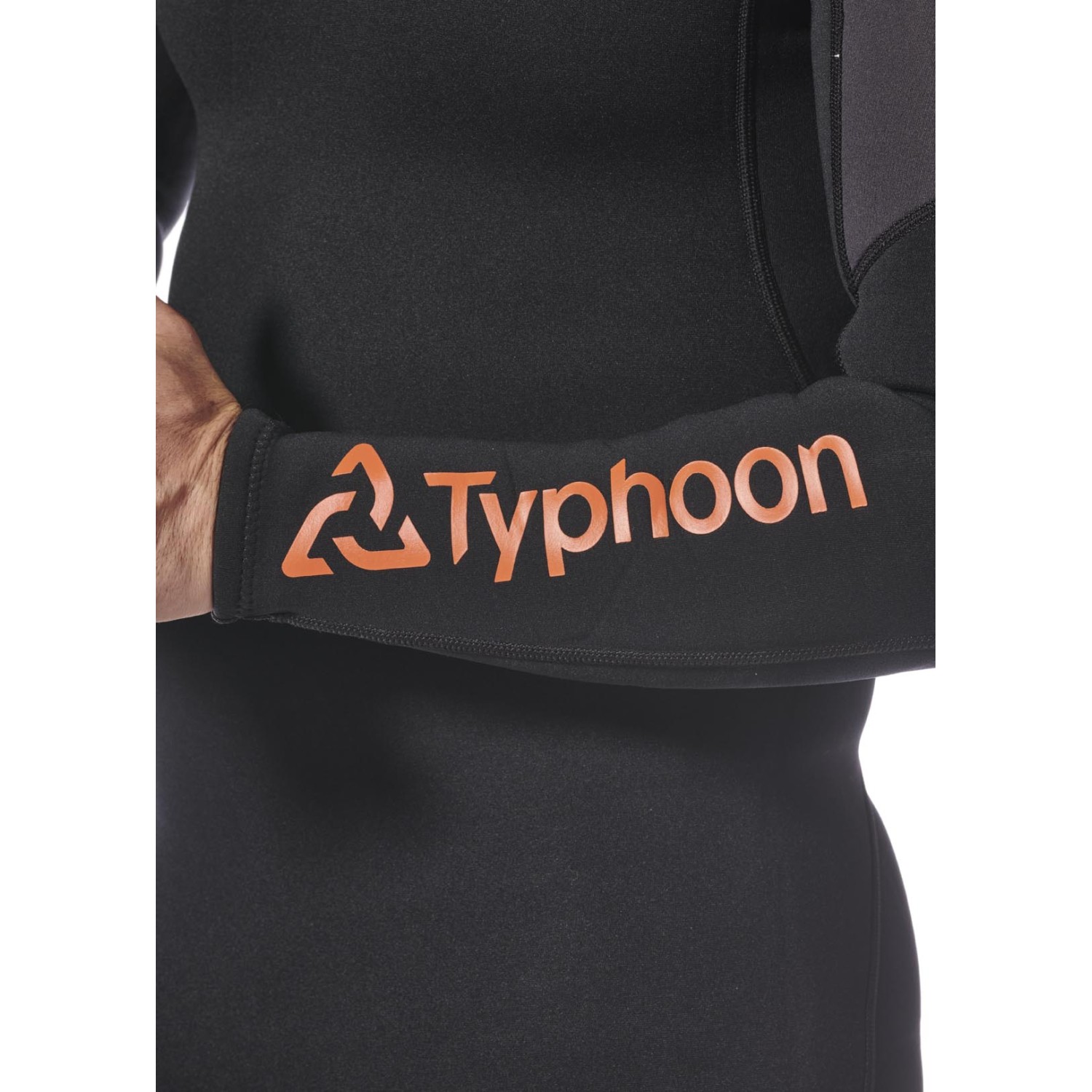 Combinaison Typhoon Essential 3/2 Mm À Fermeture Éclair Dorsale 2027 - Noir/Solar