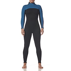Combinaison De Plongée Typhoon Essential Pour Femme 3/2 Mm Avec Fermeture Éclair Dorsale 2027 - Océan/Noir