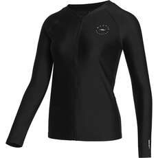 Mystic Womens Jayde Zip-Up Rashvest À Manches Longues - Noir 230161