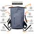 Sac À Dos Étanche Sola 30L - Gris Chiné / Noir Imprimé