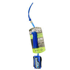Balin Deluxe Coiled Bodyboard Wrist Leash - Bleu Balin Deluxe Coiled Bodyboard Wrist Leash - Bleu