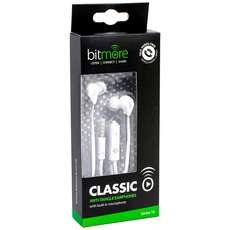 Bitmore Classique En Écouteurs Et Microphone - Tangle Anti - Blanc