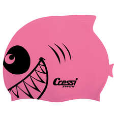 Bonnet De Bain Cressi Kids Shark Silicon - Rose
