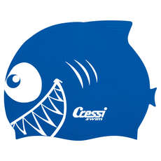 Bonnet De Bain Cressi Kids Shark Silicon - Bleu Roi