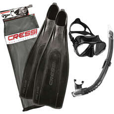 Cressi Pro Star Mask Snorkel & Set - Noir