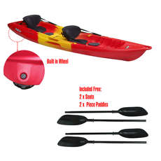 Feelfree Gemini Tandem Sit On Top Kayak - Lava - Construit En Roue