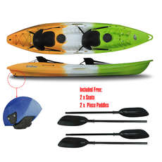 Feelfree Gemini Tandem Sit On Top Kayak - Tropical - Construit En Roue