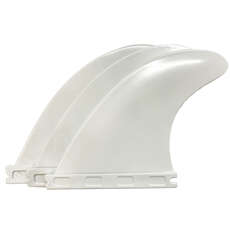 Basics Futures Compatibles F4 Nylon Fins - Lot De 3 - Blanc