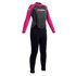 Gul Junior Filles G-Force Steamer Combinaison - Noir / Rose Foncé