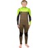 Combinaison Gul Junior Response 5/4 Mm À Fermeture Éclair Poitrine - Vert/Soufre Re1251