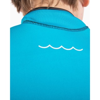 Combinaison De Plongée Gul Junior Response 5/4 Mm Avec Fermeture Éclair Poitrine Et Dorsale - Marine/Cyan Re1251