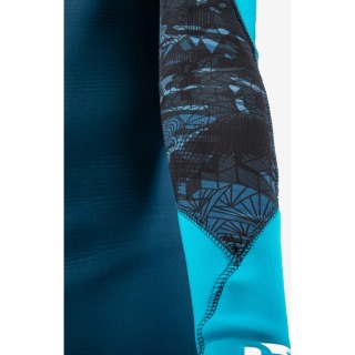 Combinaison De Plongée Gul Junior Response 5/4 Mm Avec Fermeture Éclair Poitrine Et Dorsale - Marine/Cyan Re1251